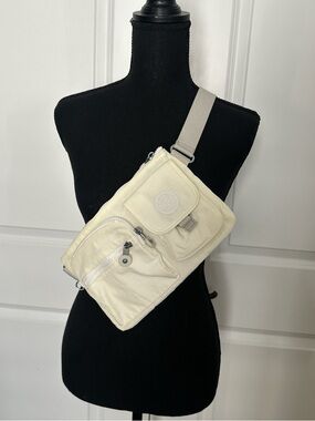Kipling Cream Crossbody Sling Bag